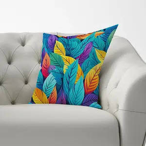 Bright Colourful Leaves Cushions 33cm x 48cm