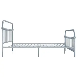 Berkfield Bed Frame Grey Metal 180x200 cm 6FT Super King