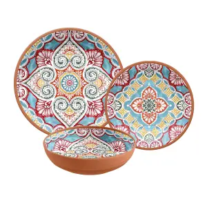 Purely Home Rio Corte 15 Piece Melamine Dinnerware Set