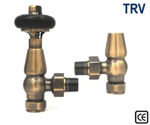 York Thermostatic Radiator Valves - Antique Brass