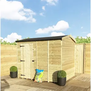 3 x 5 REVERSE Pressure Treated T&G Single Door Apex Wooden Garden Shed (3' x 5') / (3ft x 5ft) (3x5)