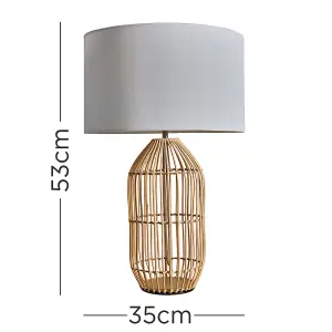 ValueLights Hollins Natural Table Lamp