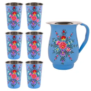 BillyCan - Picnic Jug Set - 400ml  - Ocean Pansy - 7pc