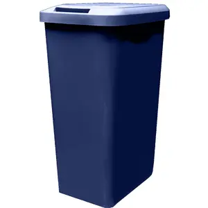 Kitchen Bin Touch and Lift Rectangle Swing Bin as a Kitchen Waste Rubbish Recycle Bin 45L - Navy Blue