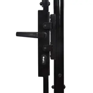 Berkfield Fence Gate Single Door with Spike Top Steel 1x1.75 m Black