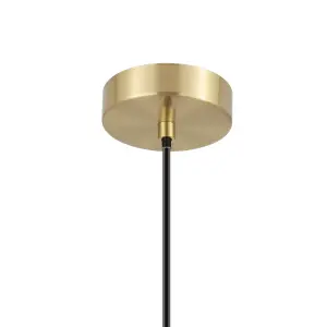 GoodHome Kaitains Matt Gold effect Pendant ceiling light, (Dia)280mm