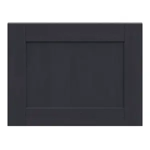 Alpinia Matt midnight navy wood effect Shaker Appliance Cabinet door (W)600mm (H)453mm (T)18mm