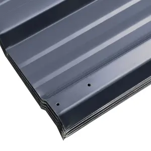 12pcs Steel Corrugated Panels Metal Panels for Outdoor Roofing Sheet, Grey