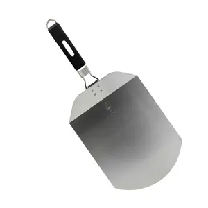 Argon Tableware - Stainless Steel Folding Pizza Peel with Rubber Handle - 25cm - Silver