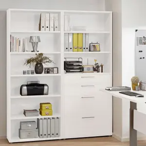 Prima Bookcase 5 Shelves in White