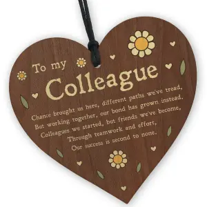 Red Ocean Novelty Colleague Gifts Wooden Heart Leaving Gift For Work Colleague Friendship Gift For Him Her Keepsake New Job Gift