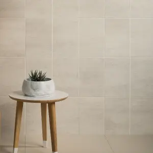 Ashlar Taupe Matt Textured Stone effect Textured Ceramic Indoor Wall Tile Sample