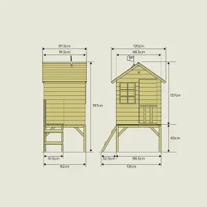 TP Sunnyside Wooden Tower Playhouse - FSC certified