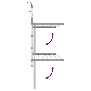 Aluminium Foldable Wall-Mounted Drying Rack 95" H x 89" W x 25" D