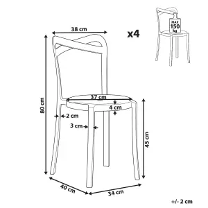 Set of 4 Garden Chairs CAMOGLI White