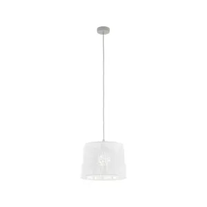 Hanging Ceiling Pendant Light White Pretty Trees 1 x 60W E27 Feature Lamp