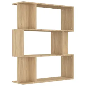 Berkfield Book Cabinet/Room Divider Sonoma Oak 80x24x96 cm Engineered Wood