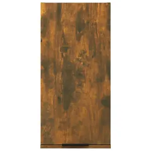 Berkfield Wall-mounted Bathroom Cabinet Smoked Oak 32x20x67 cm