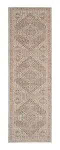 Beige Grey Traditional Bordered Geometric Easy to Clean Rug for Living Room and Bedroom-160cm X 234cm