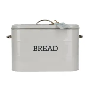 Living Nostalgia Bread Bin with Traditional top-opening lid -French Grey