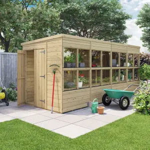 BillyOh Planthouse Tongue and Groove Pent Potting Wooden Shed - 16x6