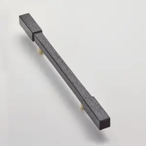 Solid Oak & Brass Handle - Wychbury 320mm Black