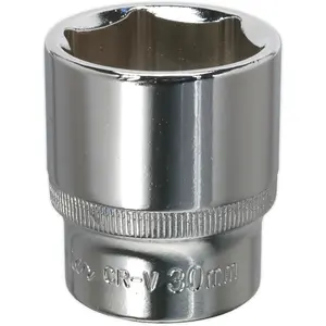 30mm Chrome Vanadium Forged Steel Drive Socket - 1/2 Inch Square Drive Tool