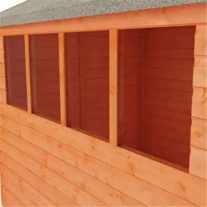 12x8 (3.66m x 2.44m) Wooden Tongue & Groove APEX Shed With 6 Windows & Single Door (12mm T&G Floor & Roof) (12ft x 8ft) (12x8)