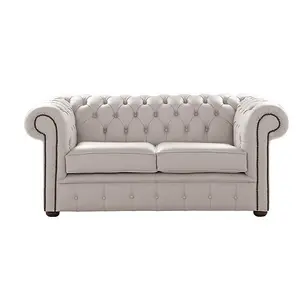 Chesterfield 2 Seater Shelly Grove Leather Sofa Settee Bespoke In Classic Style