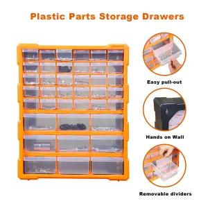 39 Drawers Plastic Storage Cabinet Organizer