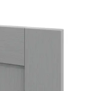 GoodHome Alpinia Matt slate grey wood effect Shaker Drawer front, bridging door & bi fold door