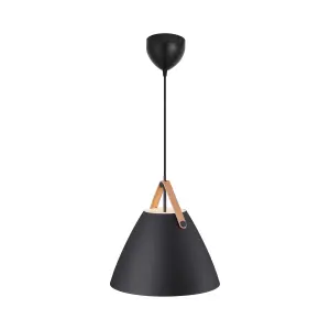 Nordlux DFTP Strap 36 Indoor Dining Living Kitchen Hallway Pendant In Black (Diam) 36cm