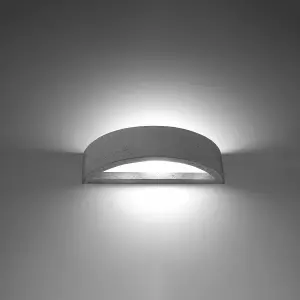 Atena Concrete & Glass Grey 1 Light Classic Wall Light