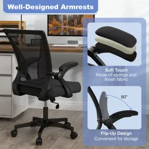 COSTWAY Ergonomic Office Chair Mesh Computer Desk Chair