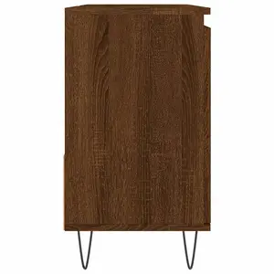 Berkfield Bathroom Cabinet Brown Oak 65x33x60 cm Engineered Wood