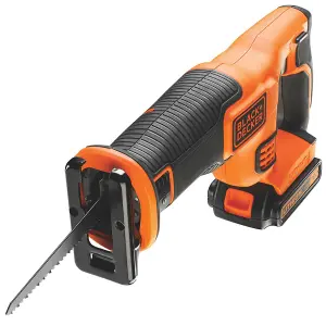 Black and Decker BDCR18 18v Cordless Reciprocating Saw 2 x 1.5ah Li-ion Battery