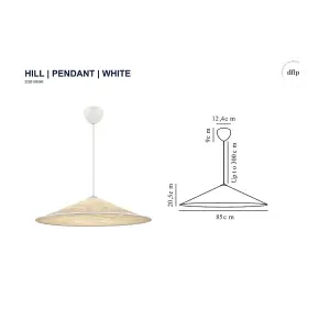 Nordlux Hill Dome Pendant Ceiling Light White E27