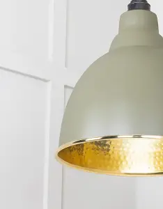 Hammered Brass Brindley Pendant in Tump