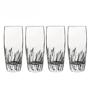 Luigi Bormioli Mixology Incanto Clear Round Crystal Dishwasher Safe High-Ball Glasses Set 435ml Pack of 6