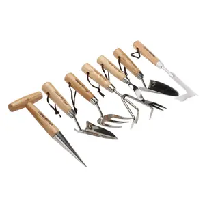 Draper Heritage Stainless Steel Garden Tool Set with Ash Handles (7 Piece) 09000