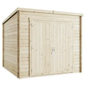 BillyOh Pro Pent Log Cabin Wooden Shed - W2.5m x D2.5m (8 x 8ft) - 19mm Thickness