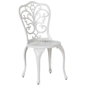 Set of 2 Garden Chairs TRIORA Metal White