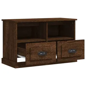 vidaXL TV Cabinet Brown Oak 80x35x50 cm Engineered Wood