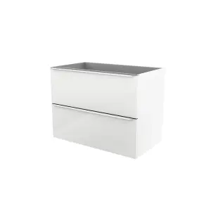 GoodHome Imandra White Wall-mounted Vanity unit & basin set - Includes Mila basin (W)804mm