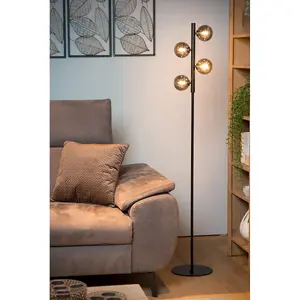 Lucide Tycho Retro Floor Lamp - 4xG9 - Black