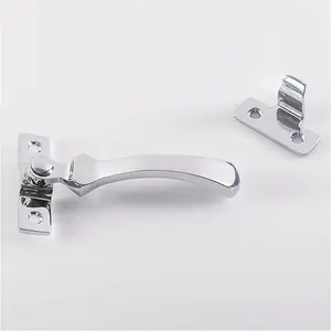 Victorian Wedge Pattern Casement Window Fastener 57 x 13mm Polished Chrome