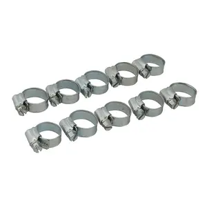 10x 12mm 20mm Steel Hose Clips Car Van Pipe Clamp Worm Screw Jubilee Seal Grips