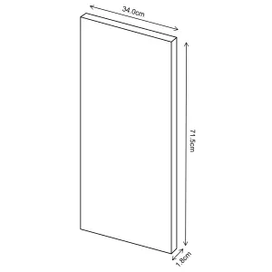 Ethos Matt black Standard Drawer end panel (H)715mm (W)595mm