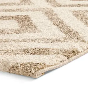 Beige Modern Geometric Easy To Clean Rug For Dining Room-160cm X 220cm