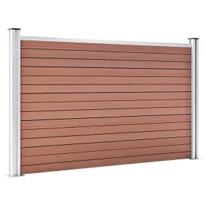 Berkfield Garden Fence WPC 353x106 cm Brown